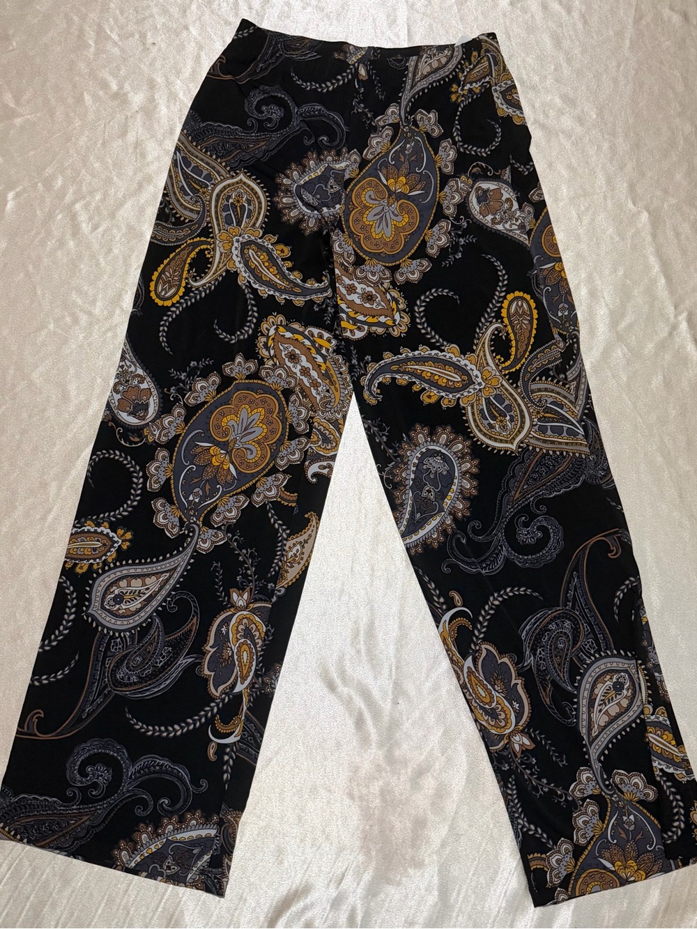Susan Graver Regular Printed Liquid Knit Wide-Leg Pants XS A383171